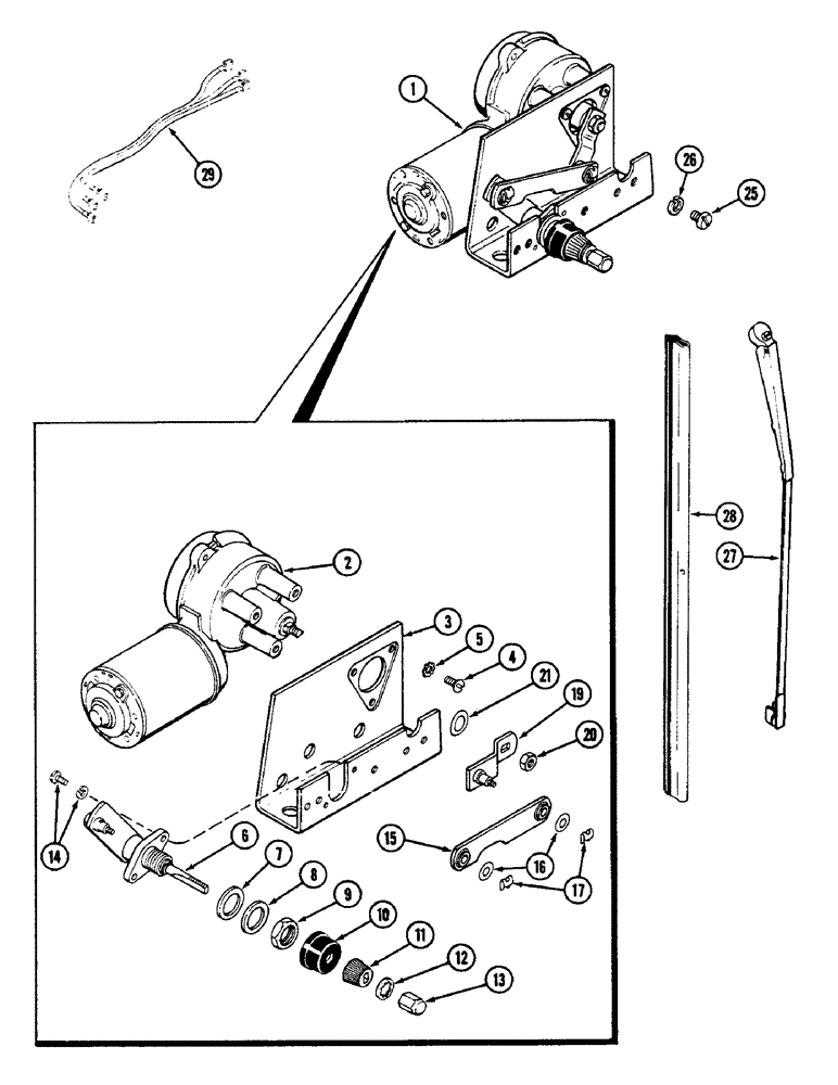 Схема запчастей Case IH 2090 - (9-606) - CAB, WINDSHIELD WIPER, CAB SERIAL NUMBER 12022944 AND AFTER (09) - CHASSIS/ATTACHMENTS