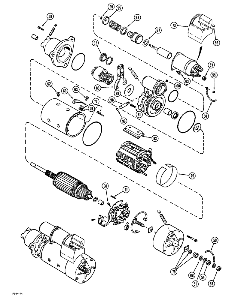 Схема запчастей Case IH 9270 - (4-053C) - STARTER ASSEMBLY, DELCO REMY CONT. (04) - ELECTRICAL SYSTEMS