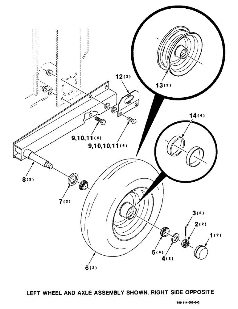 Схема запчастей Case IH 8590 - (3-22) - PICKUP GAUGE WHEEL ASSEMBLY Pickup