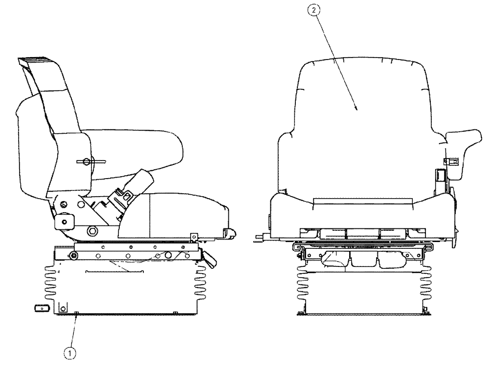 Схема запчастей Case IH TITAN 3520 - (01-041) - SEAT, NEXGEN STANDARD, BEFORE JUNE 2009 (10) - CAB