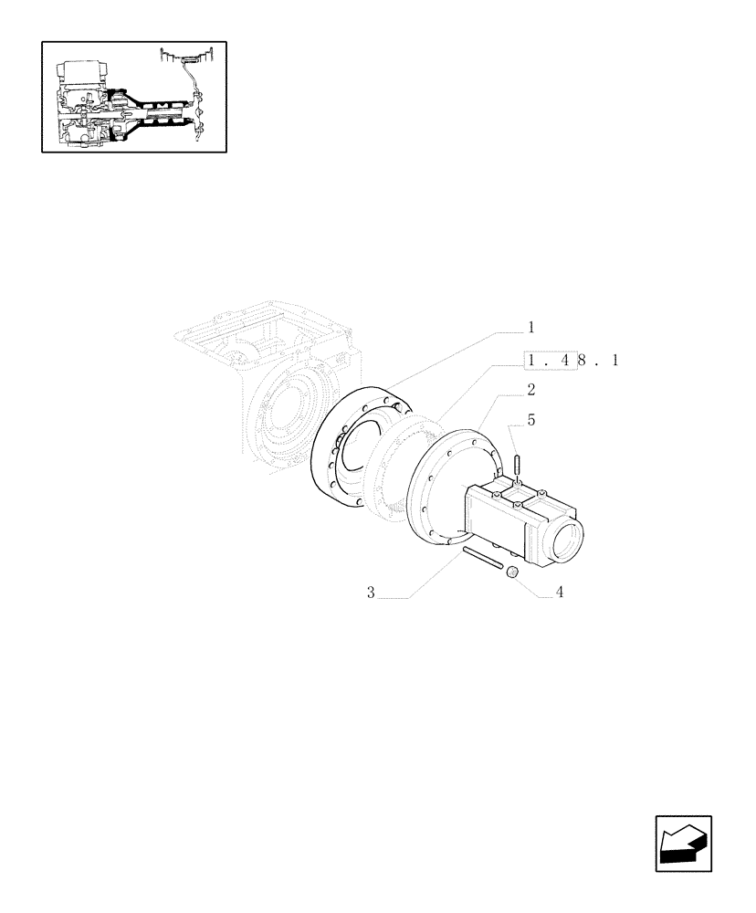 Схема запчастей Case IH MXU110 - (1.48.0[02]) - SIDE REDUCTION UNIT (FINAL DRIVE) HOUSING AND COVERS (05) - REAR AXLE