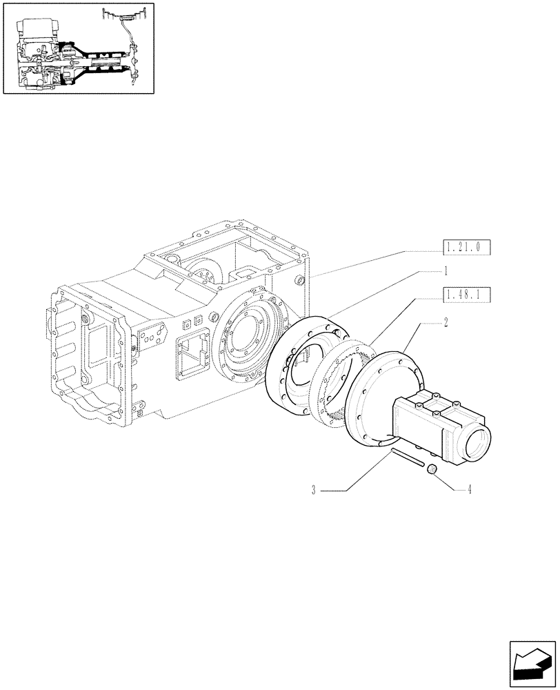 Схема запчастей Case IH MAXXUM 100 - (1.48.0/01) - HEAVY DUTY REAR FINAL DRIVES - HOUSING (VAR.330336) (05) - REAR AXLE