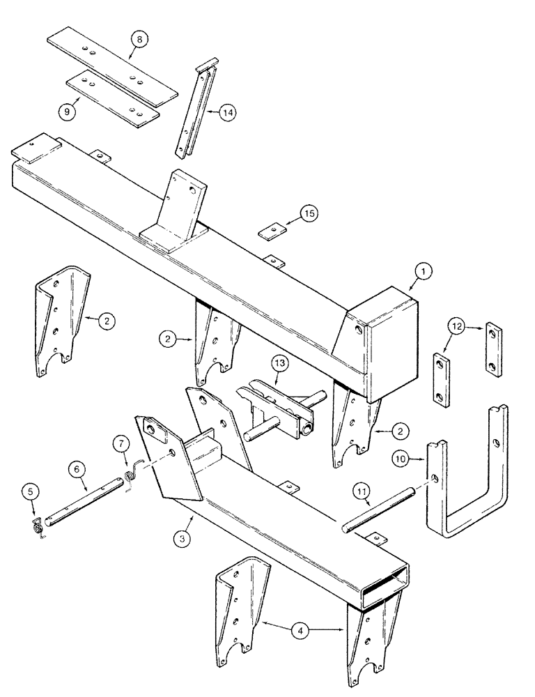 Схема запчастей Case IH 485 - (9-06) - GANG FRAME AND SUPPORT (09) - CHASSIS/ATTACHMENTS