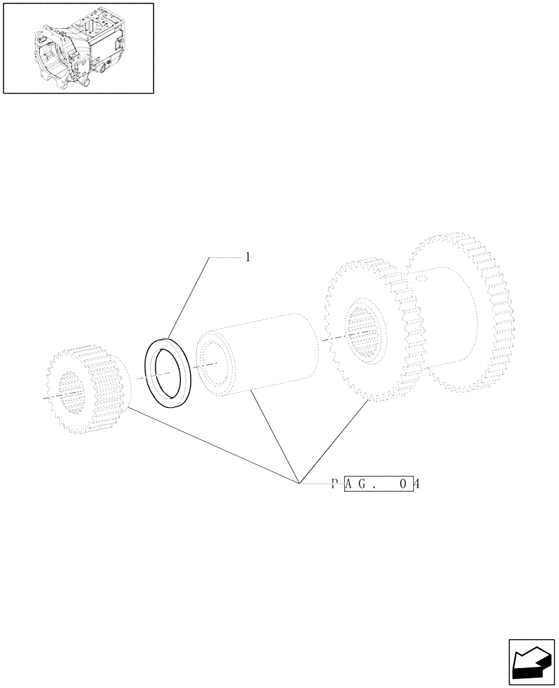 Схема запчастей Case IH PUMA 210 - (1.28.7[08]) - SPEED GEARS AND CLUTCHES - SHIMS (03) - TRANSMISSION