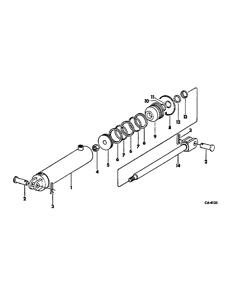 Схема запчастей Case IH 470 - (P-15) - HYDRAULIC CYLINDER 4 X 8 IN. 