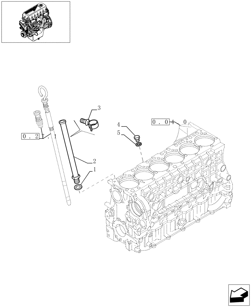 Схема запчастей Case IH F2BE0684A B003 - (0.27.0[01]) - OIL LEVEL CHECK (504033059 - 504055391) 