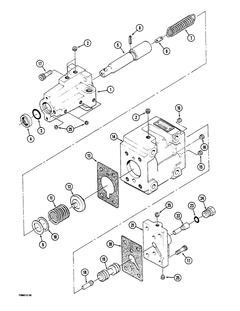 Схема запчастей Case IH STEIGER - (6-24) - TRANSMISSION, CLUTCH CONTROL VALVE (06) - POWER TRAIN