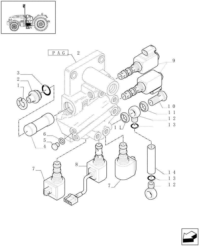 Схема запчастей Case IH JX1095N - (1.27.3/01[01]) - (VAR.297) HI-LO NA - CLUTCH ENGAGEMENT, SOLENOID VALVES (03) - TRANSMISSION