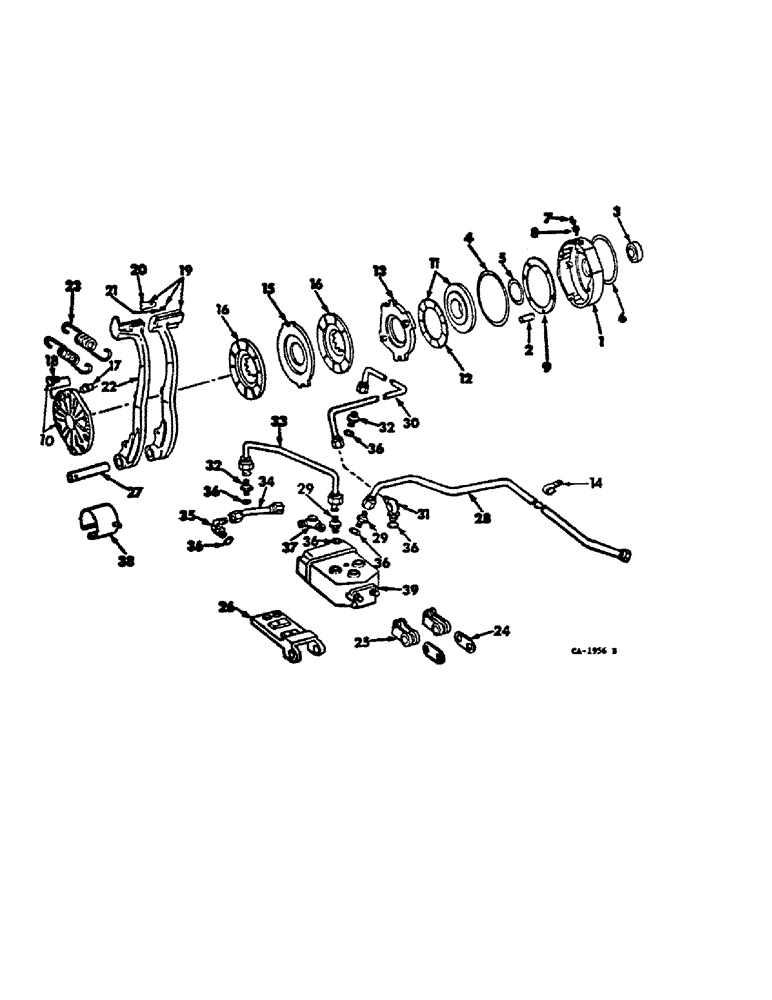 Схема запчастей Case IH 1468 - (04-4) - BRAKES, BRAKES AND CONNECTIONS, 1466 AND 1468 TRACTORS (5.1) - BRAKES