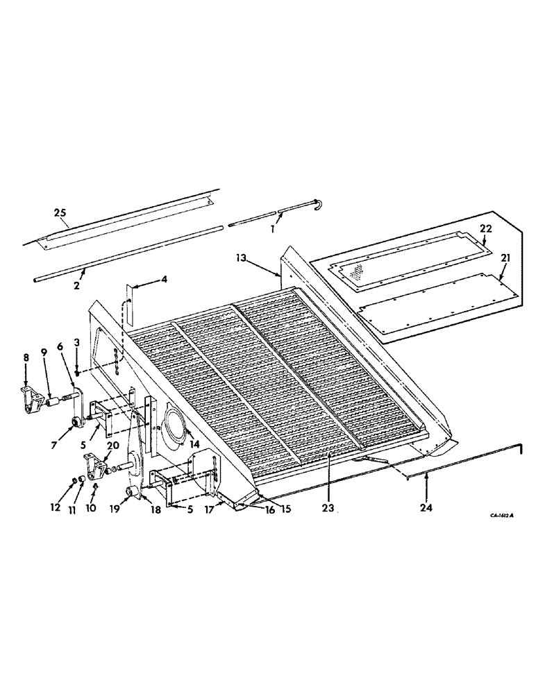 Схема запчастей Case IH 715 - (23-07) - GRAIN PAN, SHOE AND SHOE SIEVE, SHOE AND SHOE SIEVE Grain Pan, Shoe & Shoe Sieve