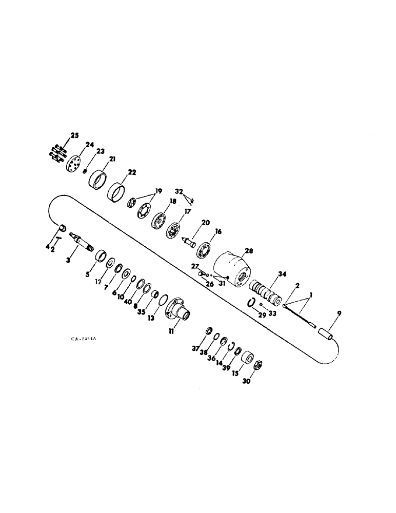 Схема запчастей Case IH 464 - (10-24) - HYDRAULICS, HYDROSTATIC INTEGRAL STEERING ASSY (07) - HYDRAULICS