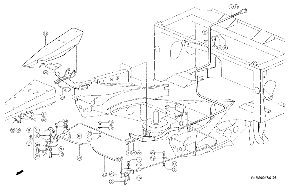 Схема запчастей Case IH RU450 - (0017) - AUTOPILOT (58) - ATTACHMENTS/HEADERS