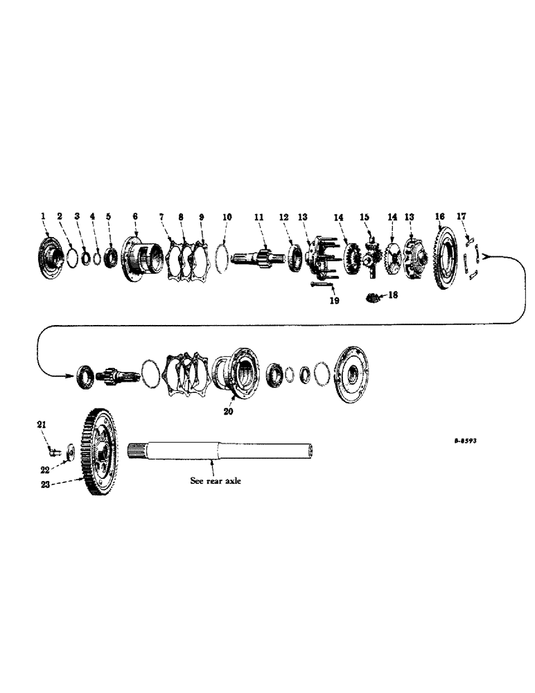 Схема запчастей Case IH 400-SERIES - (304) - CHASSIS, REAR AXLE DIFFERENTIAL (12) - CHASSIS