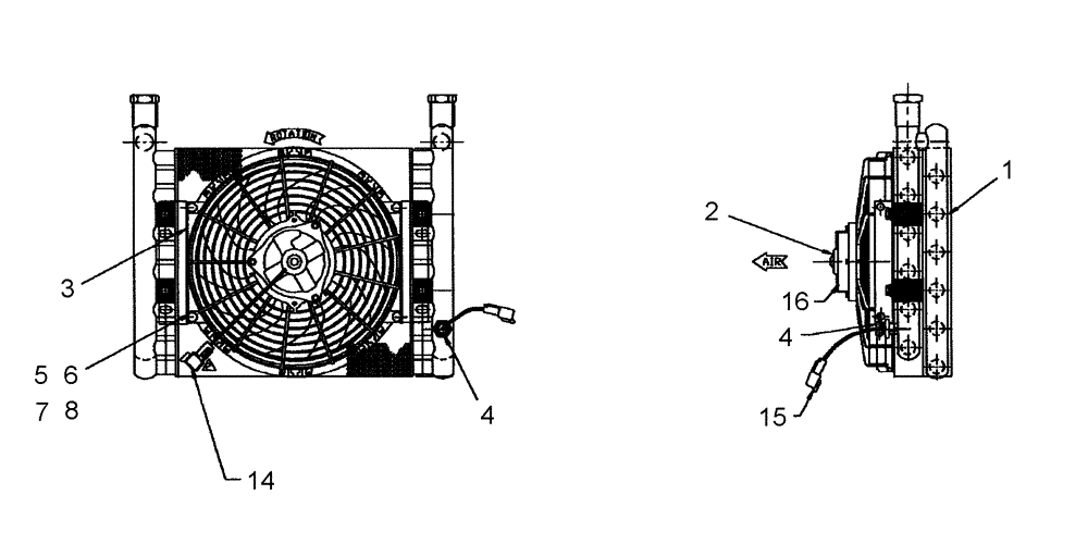 Схема запчастей Case IH 1200 - (L.40.C[02]) - HYDRAULIC OIL COOLER 409312A1 L - Field Processing