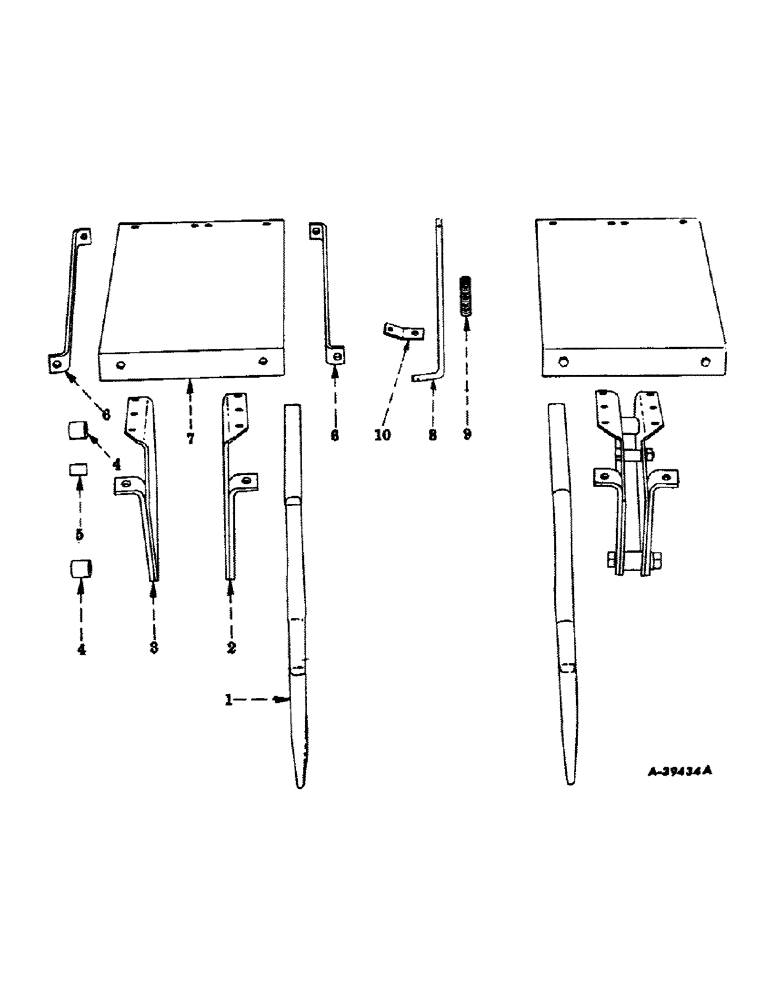 Схема запчастей Case IH 2C-F25 - (A-11) - FRONT SHIELDS AND COUPLING BEAMS, (FOR 2C-F25, 34-F25, AND U-F25 ROTARY CUTTERS) 