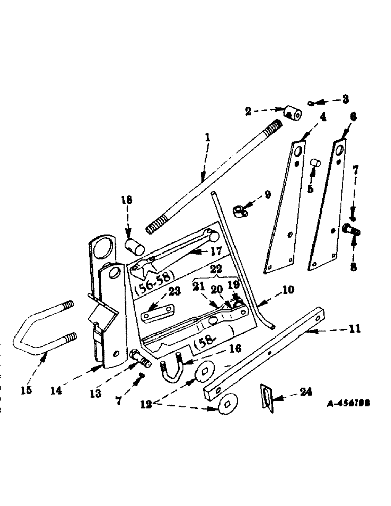 Схема запчастей Case IH 261 - (P-06) - THIRD GANG PARALLEL LINKAGE 