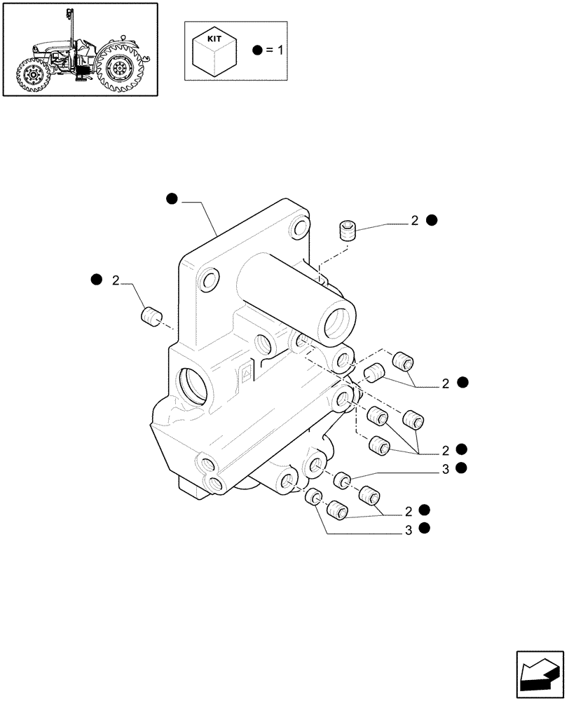 Схема запчастей Case IH JX1075C - (1.27.3[02]) - (VAR.445) RICE VERSION FOR POWER SHUTTLE & HI-LO - COVER AND CAPS (03) - TRANSMISSION