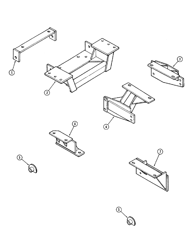 Схема запчастей Case IH 60 - (06) - MOUNTING BRACKETS, 885 TRACTORS, 990/995 TRACTORS, S/N 985304 & AFTER (82) - FRONT LOADER & BUCKET