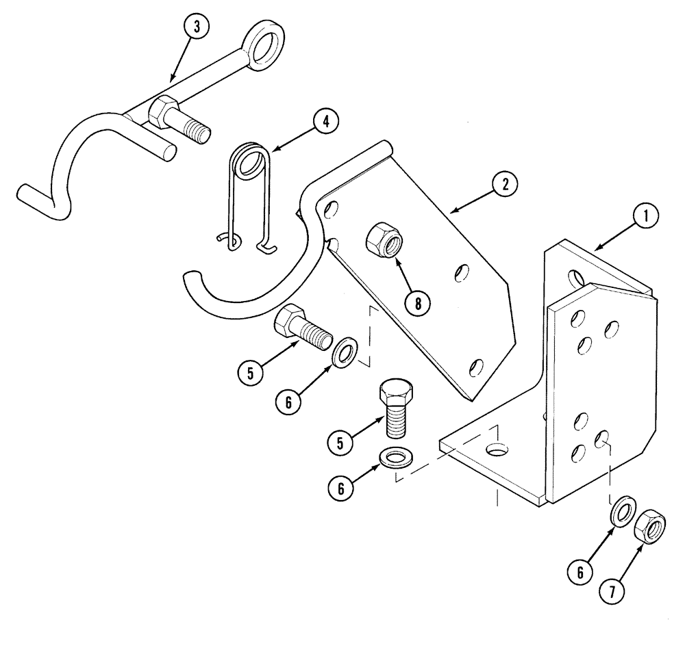 Схема запчастей Case IH MX100C - (09-60) - HITCH TOP LINK SUPPORT (09) - CHASSIS