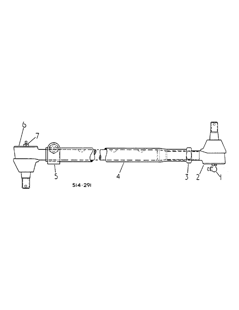 Схема запчастей Case IH 258 - (14-016) - TIE ROD ASSEMBLY, 67528C91 Suspension