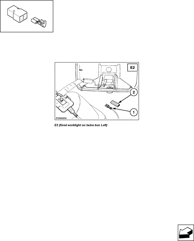 Схема запчастей Case IH LBX431S - (06.65[01]) - CONNECTORS: E2 (06) - ELECTRICAL SYSTEMS