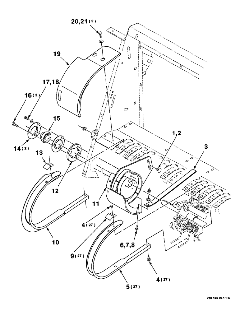 Схема запчастей Case IH 8750 - (3-06) - PICKUP ASSEMBLY, RIGHT, S.N. CFH0070001 THRU CFH0070183 (58) - ATTACHMENTS/HEADERS