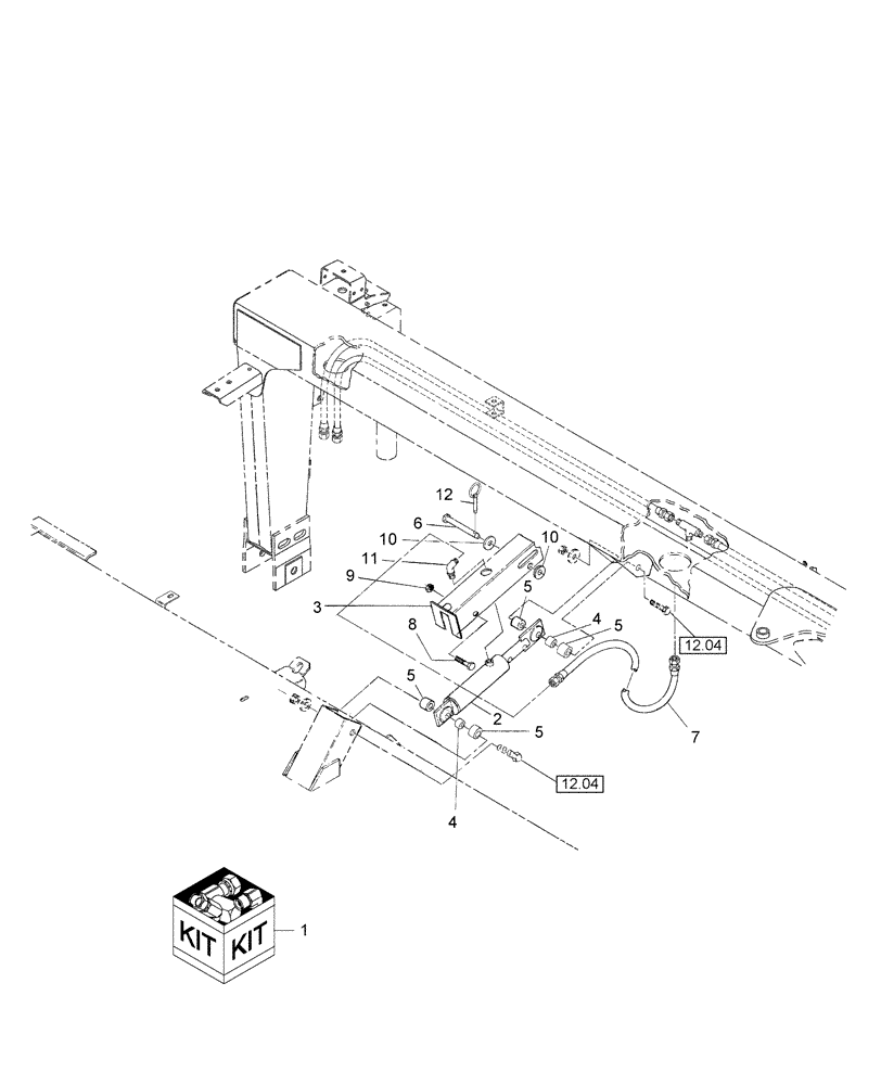 Схема запчастей Case IH DCX91 - (18.01[01]) - KIT, HYDRAULIC TOP LINK (18) - ACCESSORIES