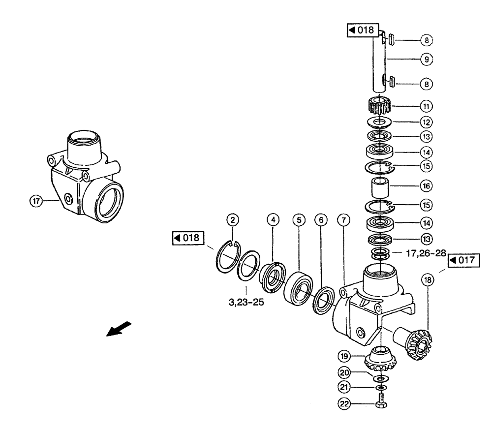 Схема запчастей Case IH 683 - (0021) - CHAIN DRIVE, INNER (58) - ATTACHMENTS/HEADERS