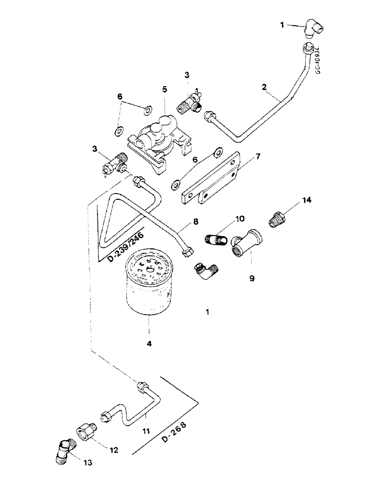 Схема запчастей Case IH D-268 - (05-25) - COOLANT FILTER 