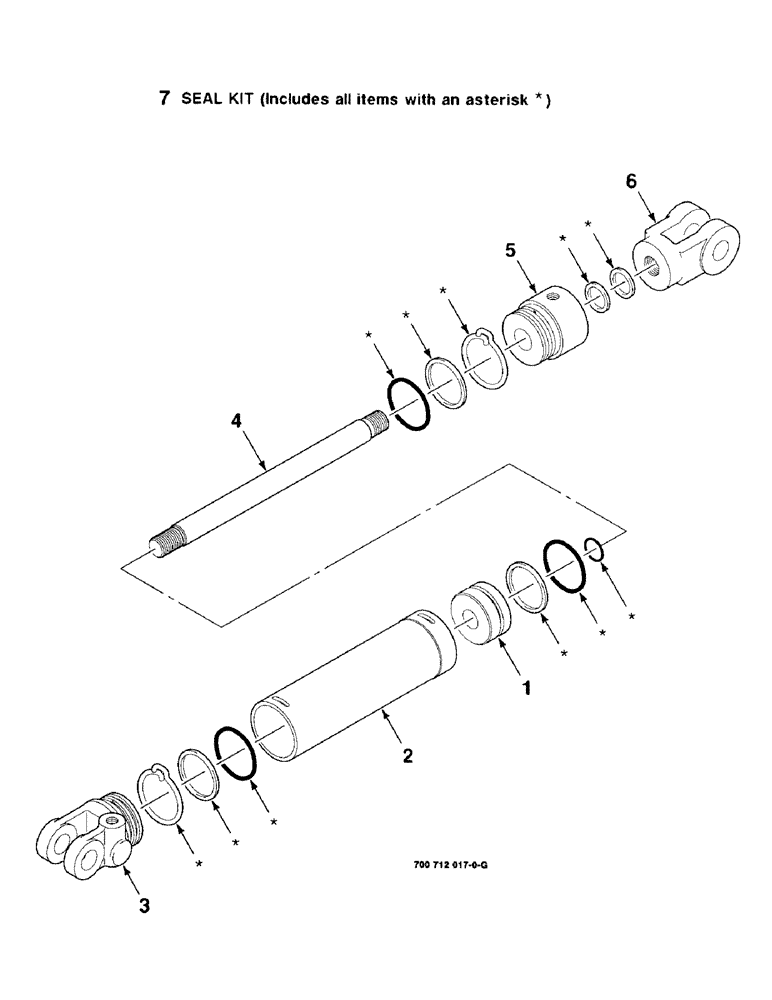 Схема запчастей Case IH 8309 - (8-10) - HYDRAULIC CYL ASSY, HEADER LIFT, RIGHT, 700712017 HYD. CYL. COMPLETE, 2-3/4" BORE X 8" STROKE (35) - HYDRAULIC SYSTEMS