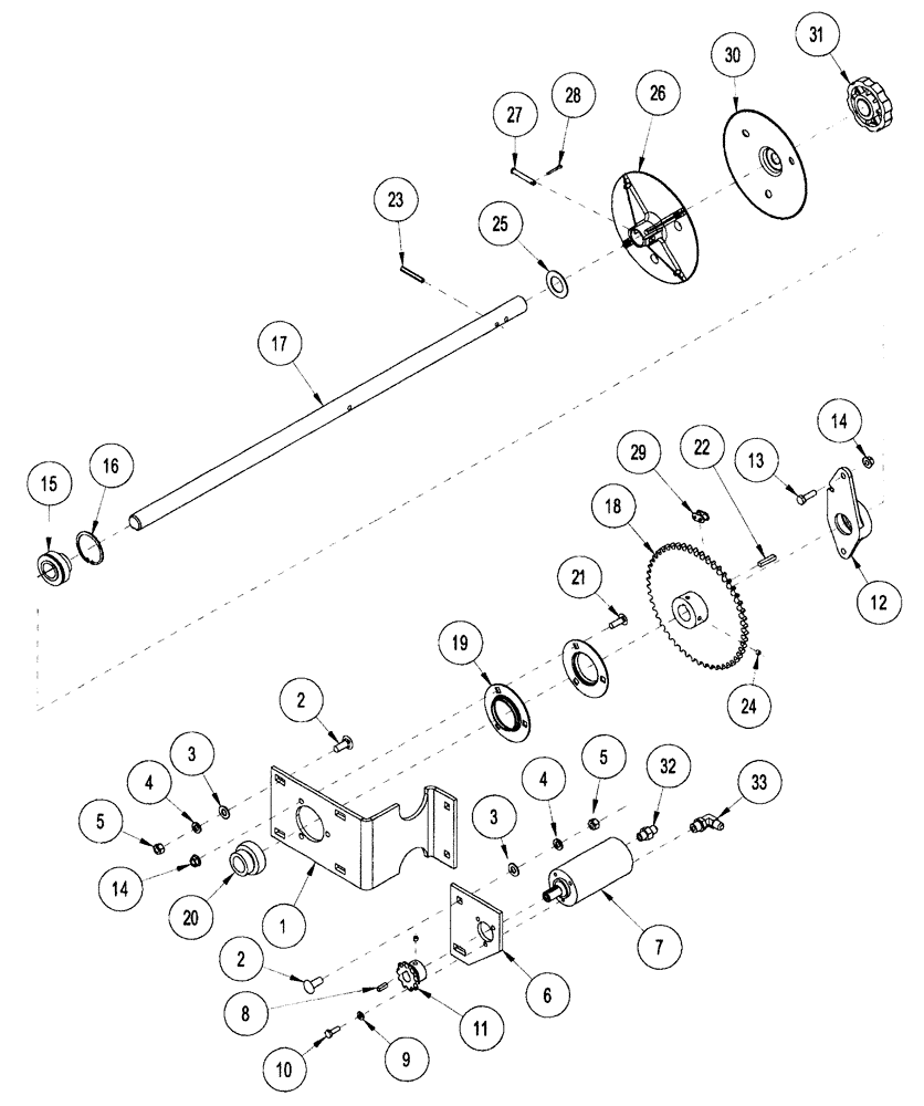 Схема запчастей Case IH CONCORD - (9C-16) - DRIVE DRUM SHAFT 