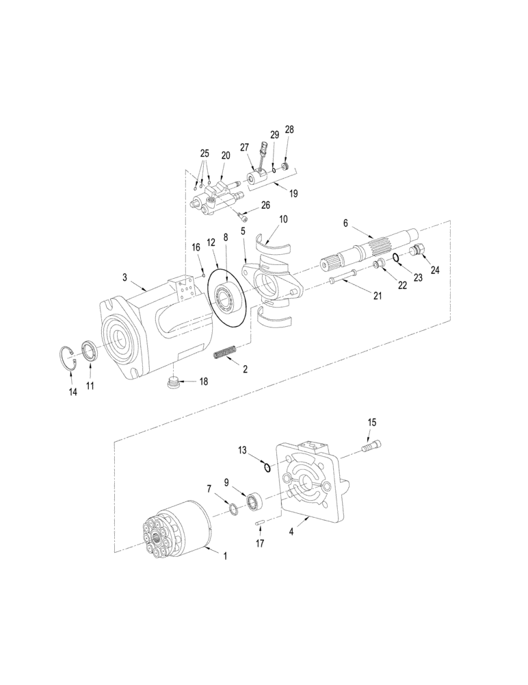 Схема запчастей Case IH STX450 - (08-44[01]) - HYDRAULIC FAN PUMP ASSY (08) - HYDRAULICS