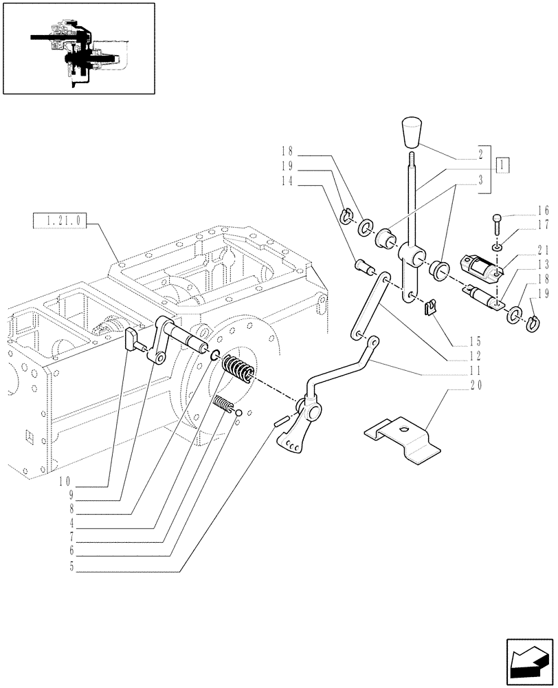 Схема запчастей Case IH JX70 - (1.80.2) - POWER TAKE-OFF CONTROLS (07) - HYDRAULIC SYSTEM