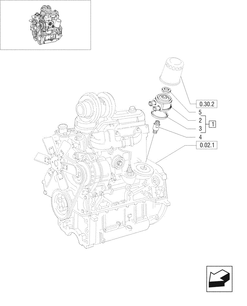 Схема запчастей Case IH JX95 - (0.31.0/02) - VAR - 747, 391102 - TTF ENGINE TIER 2 - HEAT EXCHANGE (01) - ENGINE