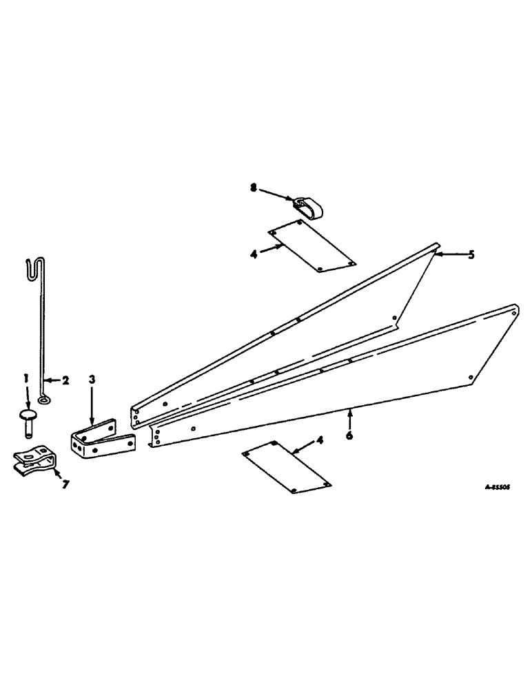 Схема запчастей Case IH 58-SERIES - (P-12) - HITCH, FOR 4 AND 6-ROW PLANTERS 