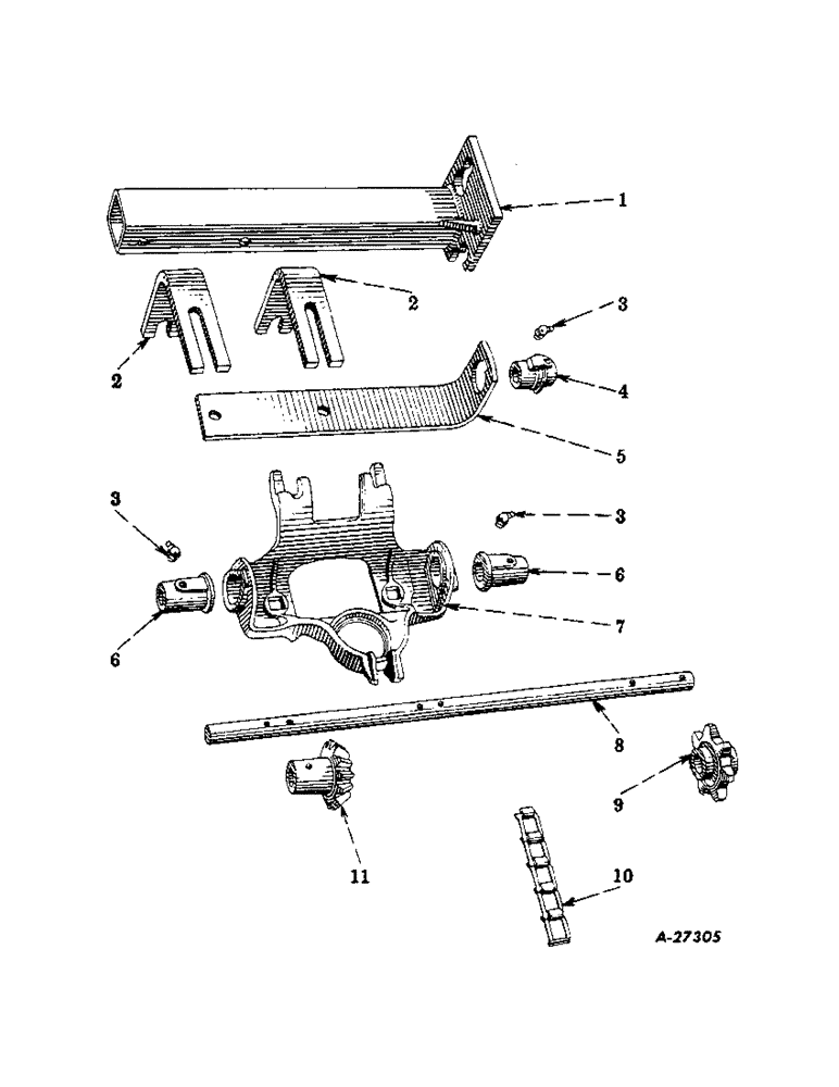 Схема запчастей Case IH 1-401 - (AE-4) - HOPPER BRACKET AND FRAME, LEFT, FOR EXTRA HOPPER ATTACHMENT 