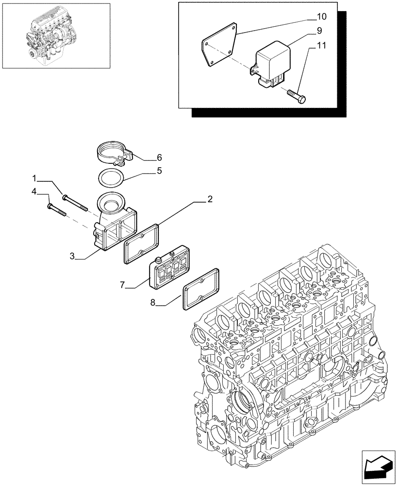 Схема запчастей Case IH STEIGER 385 - (02-48) - INTAKE MANIFOLD, STEIGER 385 / 435 & 485 (02) - ENGINE