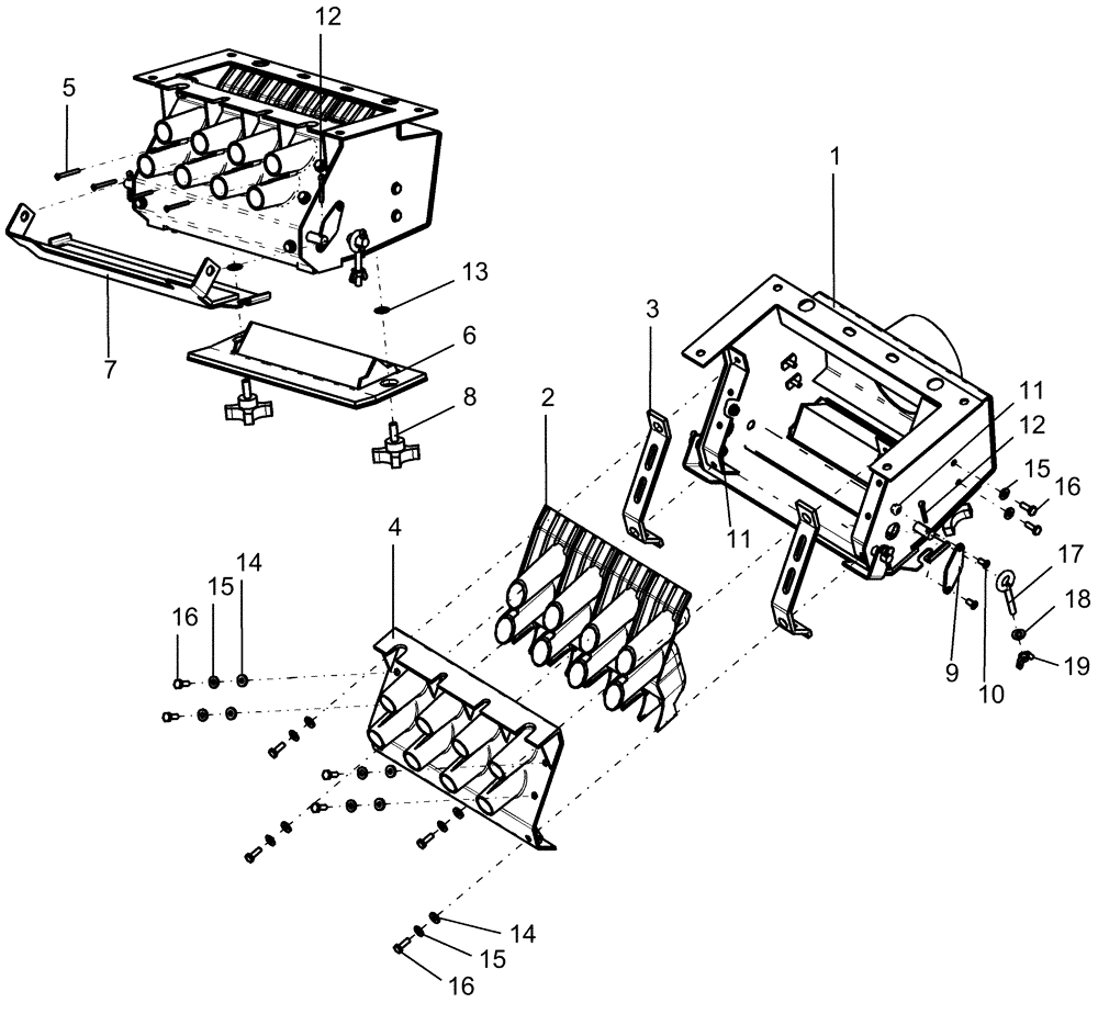 Схема запчастей Case IH 1240 - (80.150.14[02]) - BULK FILL - SEED BOX 87472725, 12 ROW AND 16 ROW ASN Y9S007001 (80) - CROP STORAGE/UNLOADING