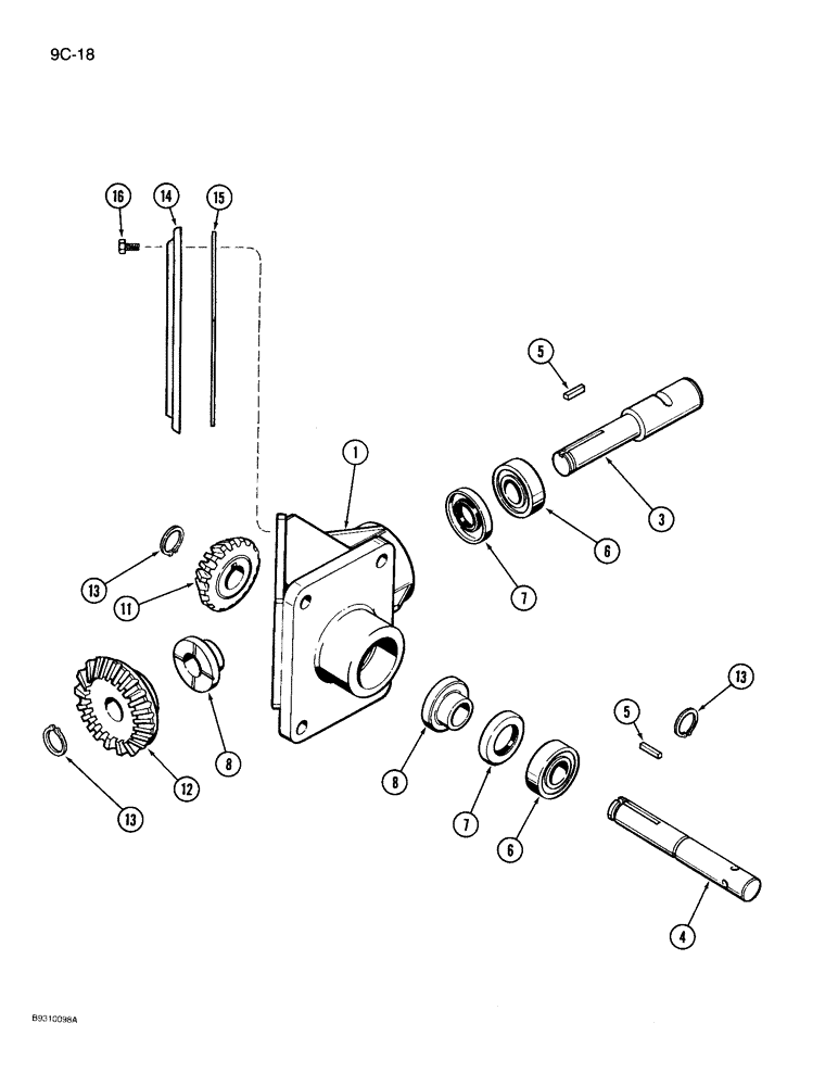 Схема запчастей Case IH 950 - (9C-18) - SEED DRUM GEARBOX (09) - CHASSIS/ATTACHMENTS