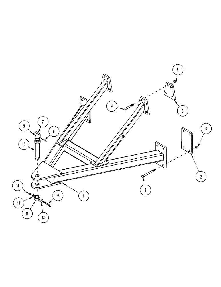 Схема запчастей Case IH 2400 - (E37) - DRAWBAR - REAR 