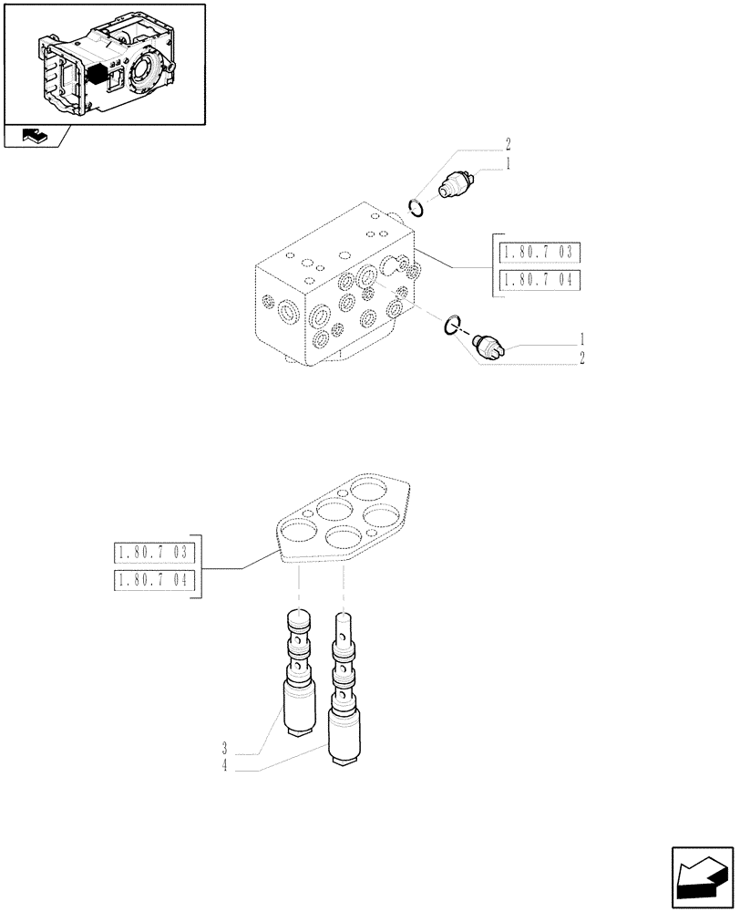 Схема запчастей Case IH MAXXUM 110 - (1.75.0[06]) - SENSOR, SWITCHES AND SOLENOID VALVES FOR PTO CLUTCH CONTROL VALVE (30KM/H-40KM/H) (06) - ELECTRICAL SYSTEMS