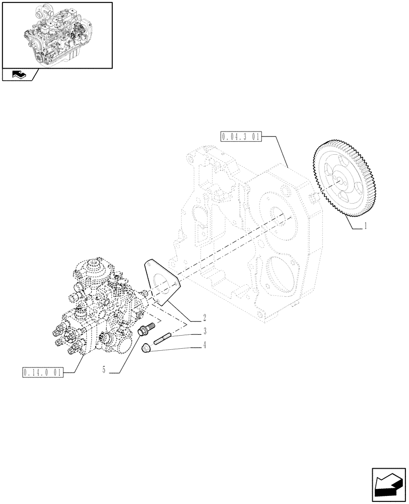 Схема запчастей Case IH F4GE9684B J604 - (0.14.2) - INJECTION PUMP - CONTROL (2855733) 