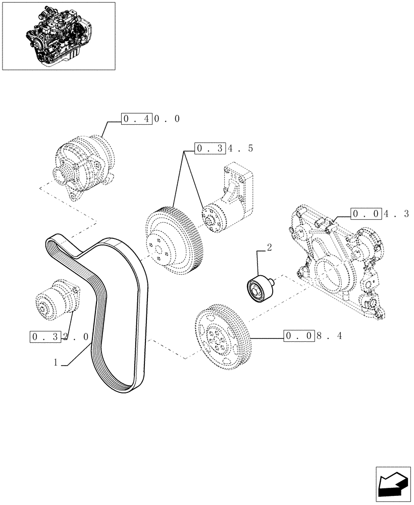 Схема запчастей Case IH F4GE0684G D600 - (0.34.0[01]) - WATER PUMP - CONTROL  (504024933) 