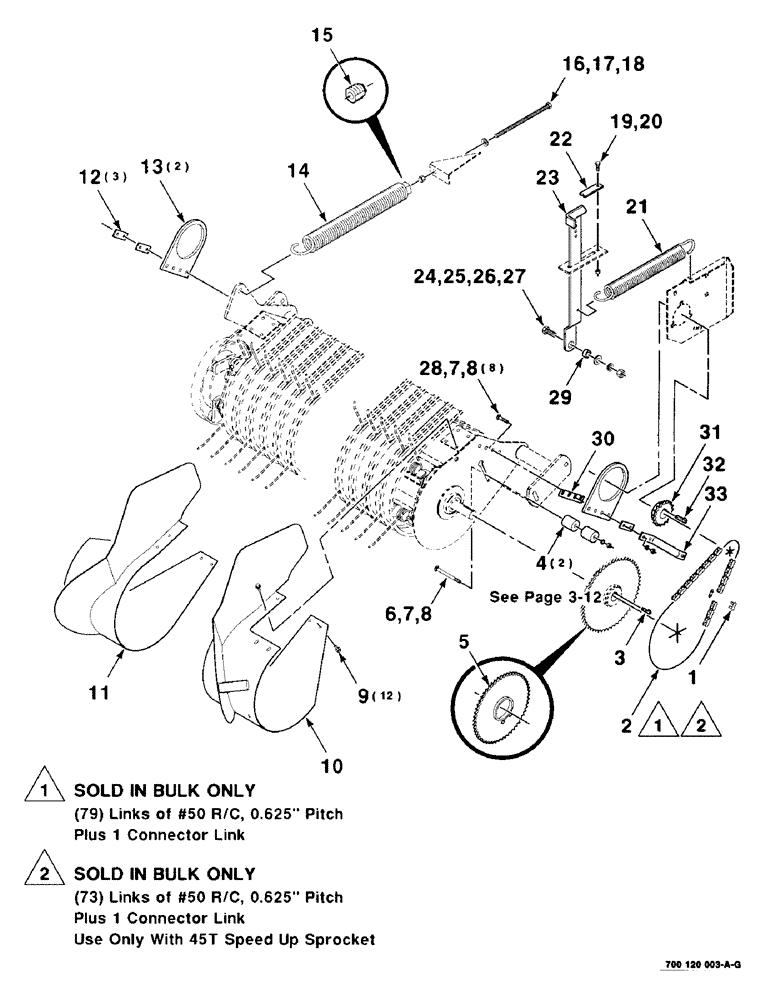 Схема запчастей Case IH 8480 - (3-06) - PICKUP DRIVE AND DEFLECTOR ASSEMBLY, SERIAL NUMBER CFH0051001 THROUGH CFH0051672 Pickup