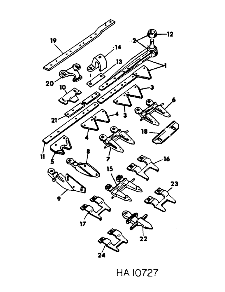 Схема запчастей Case IH DRAPER - (B-20) - DRAPER HEADER, KNIFE AND GUARDS (14) - CROP CUTTING