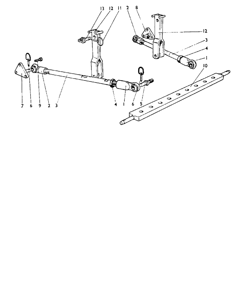 Схема запчастей Case IH 880A - (065) - U1181, TWO-BAR SET, STABILISER BARS, U743, RIGHT-HAND, OPTIONAL EQUIPMENT, U742, LEFT-HAND (07) - HYDRAULIC SYSTEM