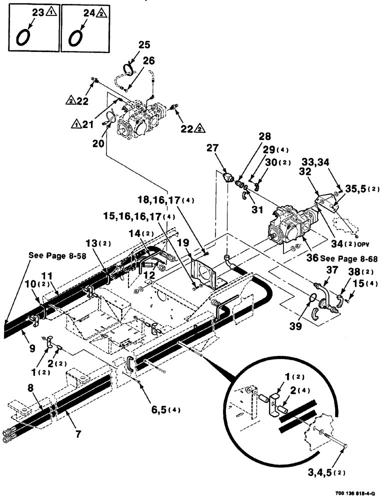 Схема запчастей Case IH 8880 - (08-060) - HYDRAULIC HEADER DRIVE ASSEMBLY - REAR (S.N. CFH0155300 AND LATER) (35) - HYDRAULIC SYSTEMS