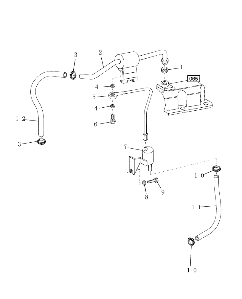 Схема запчастей Case IH WDX1701 - (064B) - VALVE COVER BREATHER (10) - ENGINE