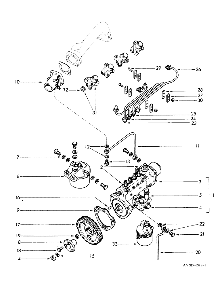 Схема запчастей Case IH FU-267D - (034) - "LAVALETTE" INJECTION SYSTEM, INJECTION PUMP - PNEUMATIC REGULATOR - INJECTION LINES (03) - FUEL SYSTEM