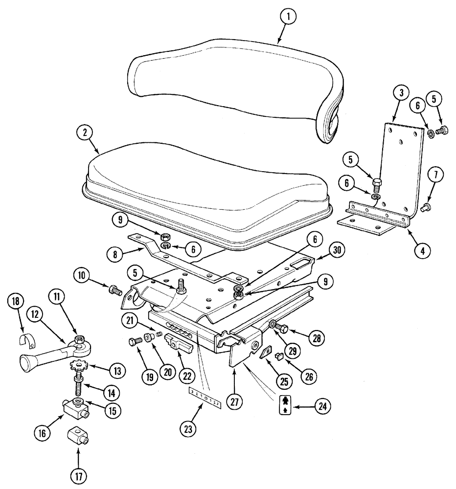 Схема запчастей Case IH C80 - (09-15) - SEAT SUSPENSION - DELUXE (09) - CHASSIS/ATTACHMENTS